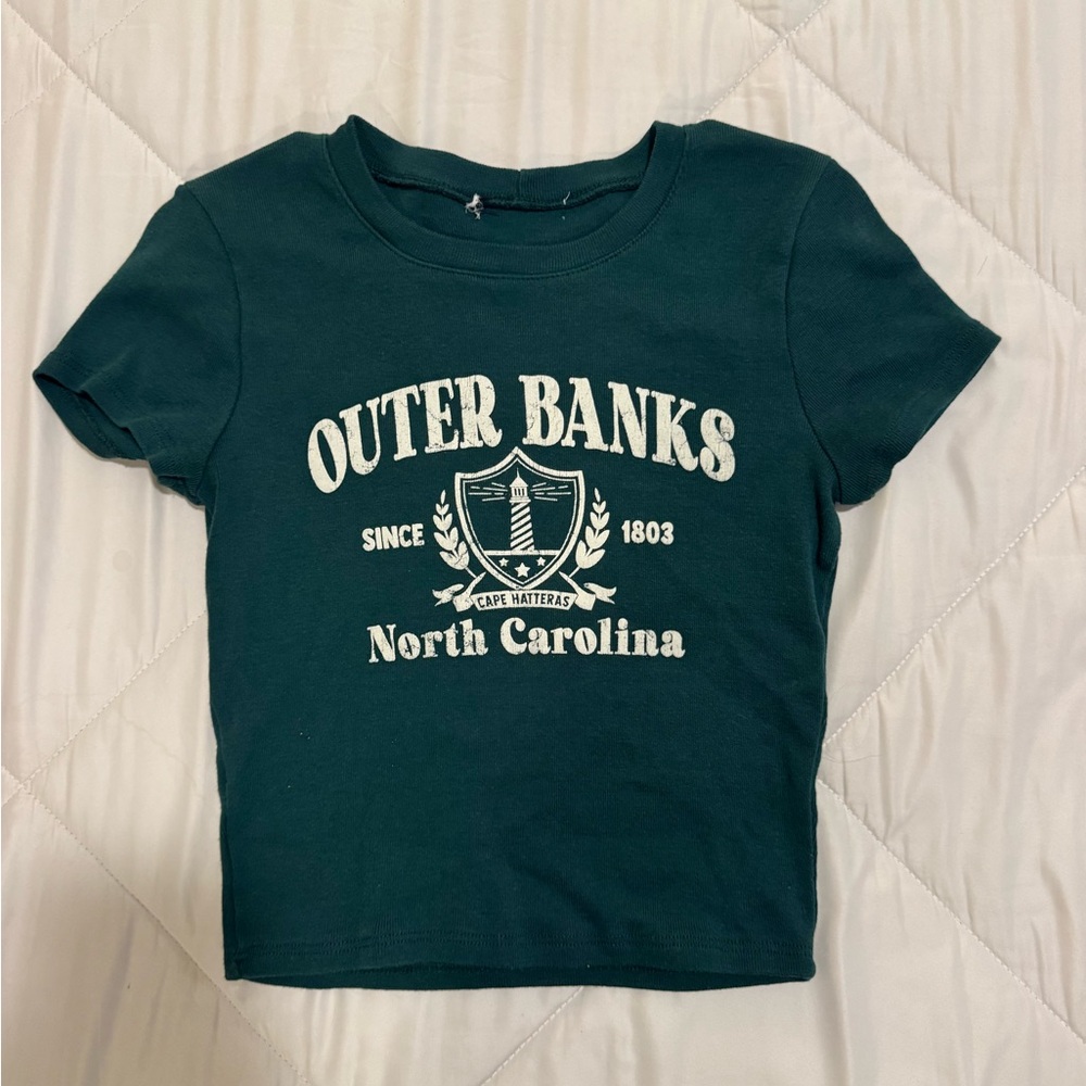 Outer Banks Women’s Green Baby Tee